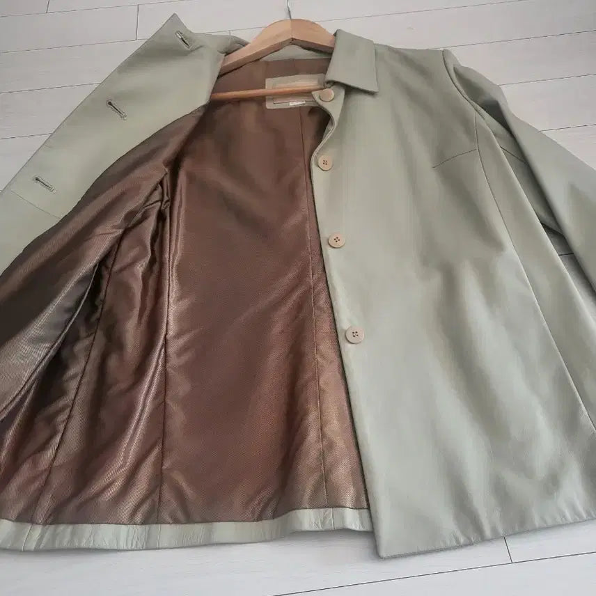 [BUNJANG] Flamingo Green Lambskin Jacket / 플라밍고 연두색 양가죽 자켓