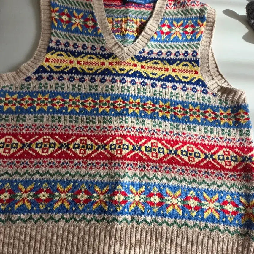 [BUNJANG] Polo Fair Isle Vest M Size / 폴로 페어아일 베스트 m사이즈