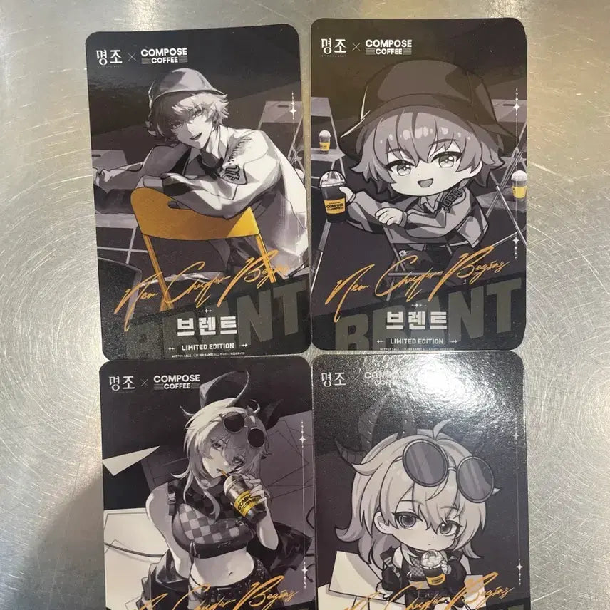[BUNJANG] Compose Coffee Jenny &amp; Brent Photocard Set / 컴포즈커피 명조 포토카트 4종세트 젠니 브렌트 팝니다