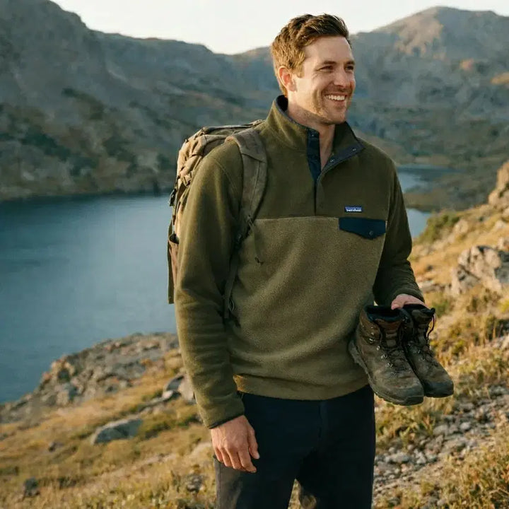 [BUNJANG] Patagonia Synchilla Snap-T Sweater Cargo Green M / 파타고니아 신칠라 스냅티 스웨터 카고그린 색상 M