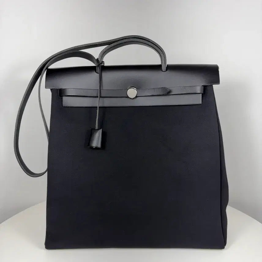 [BUNJANG] Hermes Erbag 39 Canvas Shoulder Bag / 에르메스 에르백39 캔버스 블랙 숄더백