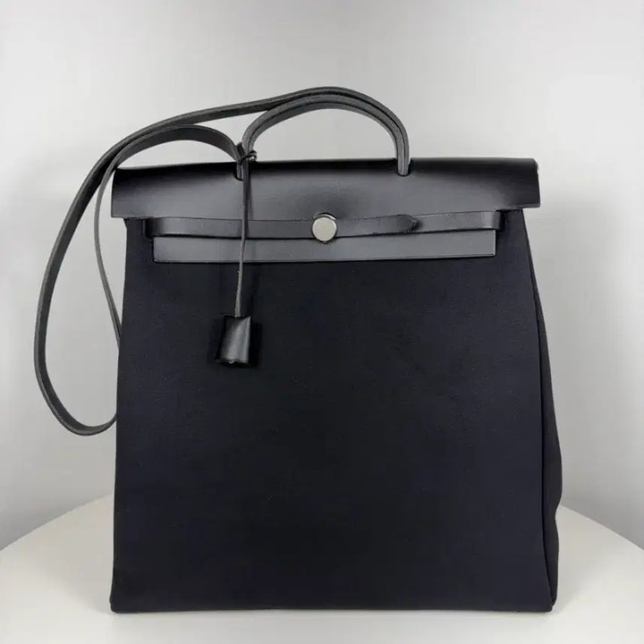 [BUNJANG] Hermes Erbag 39 Canvas Shoulder Bag / 에르메스 에르백39 캔버스 블랙 숄더백