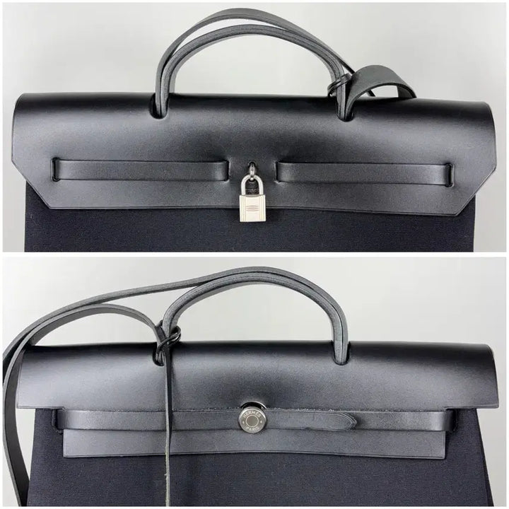 [BUNJANG] Hermes Erbag 39 Canvas Shoulder Bag / 에르메스 에르백39 캔버스 블랙 숄더백