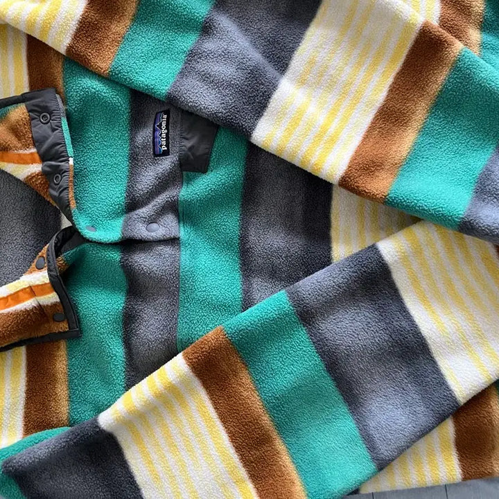[BUNJANG] Patagonia Synchilla Stripe Sweater / [L] 파타고니아 신칠라 스트라이프 멀티컬러 자메이카