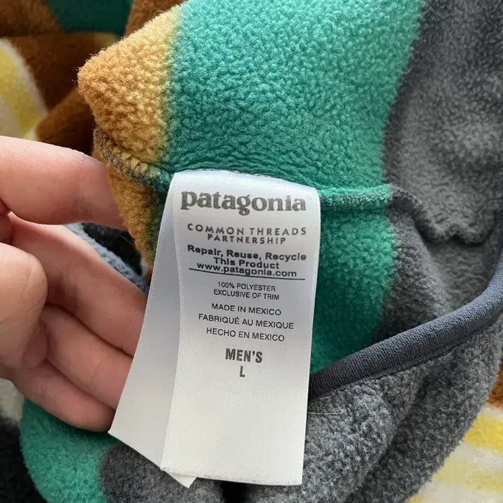 [BUNJANG] Patagonia Synchilla Stripe Sweater / [L] 파타고니아 신칠라 스트라이프 멀티컬러 자메이카