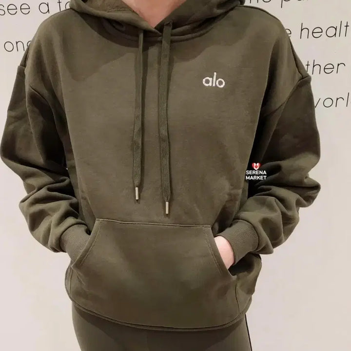 [BUNJANG] Alo Fleece Hoodie / 수입정품 알로 alo 기모 후드티