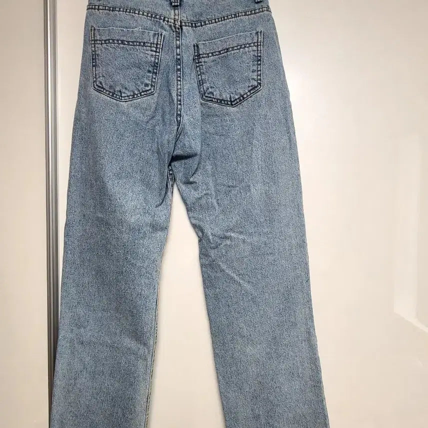 [BUNJANG] Denim Wide Pants / 연청 데님 와이드 팬츠