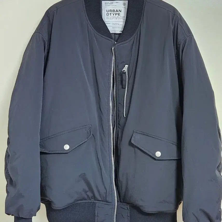 [BUNJANG] Urban Type Utility MA1 Jacket Black M / 어반디타입 유틸리티 MA1 자켓 항공 점퍼 블랙 M