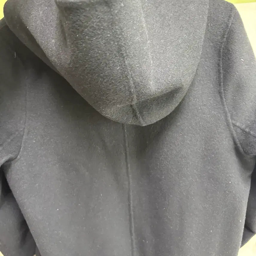 [BUNJANG] Vince Black Hooded Half Coat / 빈스 블랙 후드 반코트