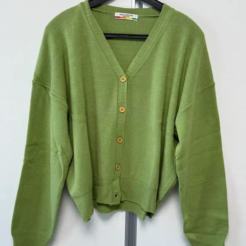 [BUNJANG] V-Neck Olive Green Cardigan / 브이넥 가디건 올리브