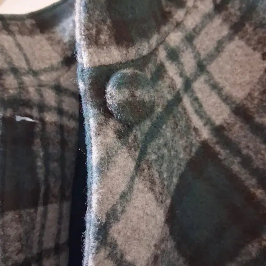 [BUNJANG] Solely Check Pattern Half Coat (Size 88) / 체크 패턴 하프 코트88(새상품)