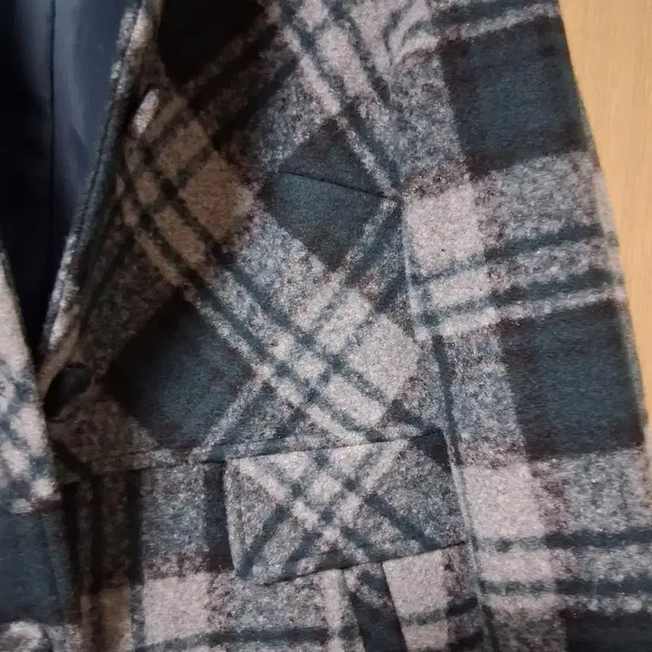 [BUNJANG] Solely Check Pattern Half Coat (Size 88) / 체크 패턴 하프 코트88(새상품)