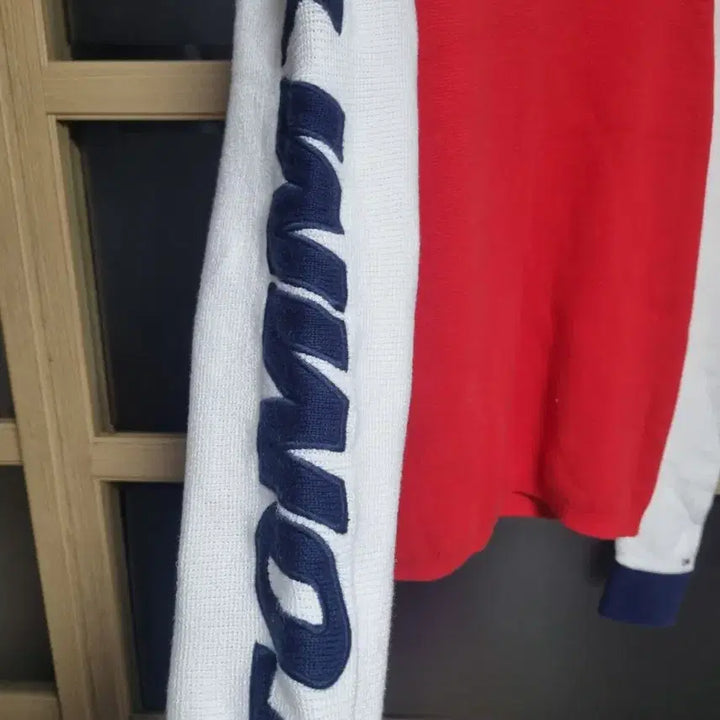 [BUNJANG] Tommy Hilfiger Red/White Knit Sweater / 타미힐피거 레드/화이트 니트 스웨터 m