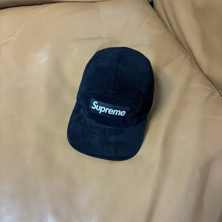 [BUNJANG] Supreme 23ss Suede Camp Cap / 슈프림 캠프캡 모자 박스로고 23ss 스웨이드 블랙