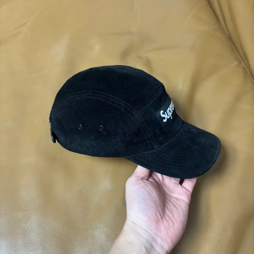 [BUNJANG] Supreme 23ss Suede Camp Cap / 슈프림 캠프캡 모자 박스로고 23ss 스웨이드 블랙