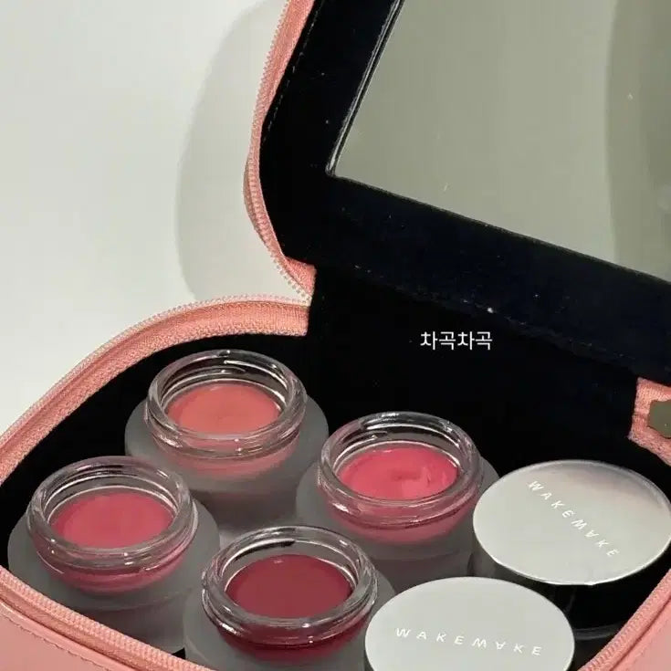 [BUNJANG] WAKE MAKE Mirror Pouch + Blurring Pot Set / 웨이크메이크 거울 파우치+블러링팟 3,6,7,8호