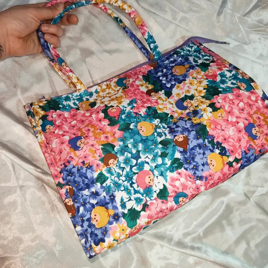 [SOLD OUT] [중고/택포]Y2K 고전 일본빈티지 페어리계 몬치치X페페 수국 도트백