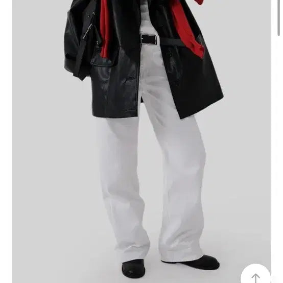 [BUNJANG] White Denim Wide Pants / 화이트 데님 와이드 팬츠