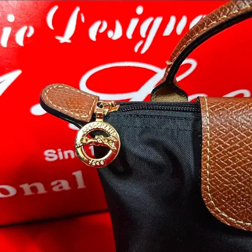 [BUNJANG] Longchamp Le Pliage Handle Mini Pouch Bag / 롱샴 플리아쥬 핸들 미니 파우치백 Free