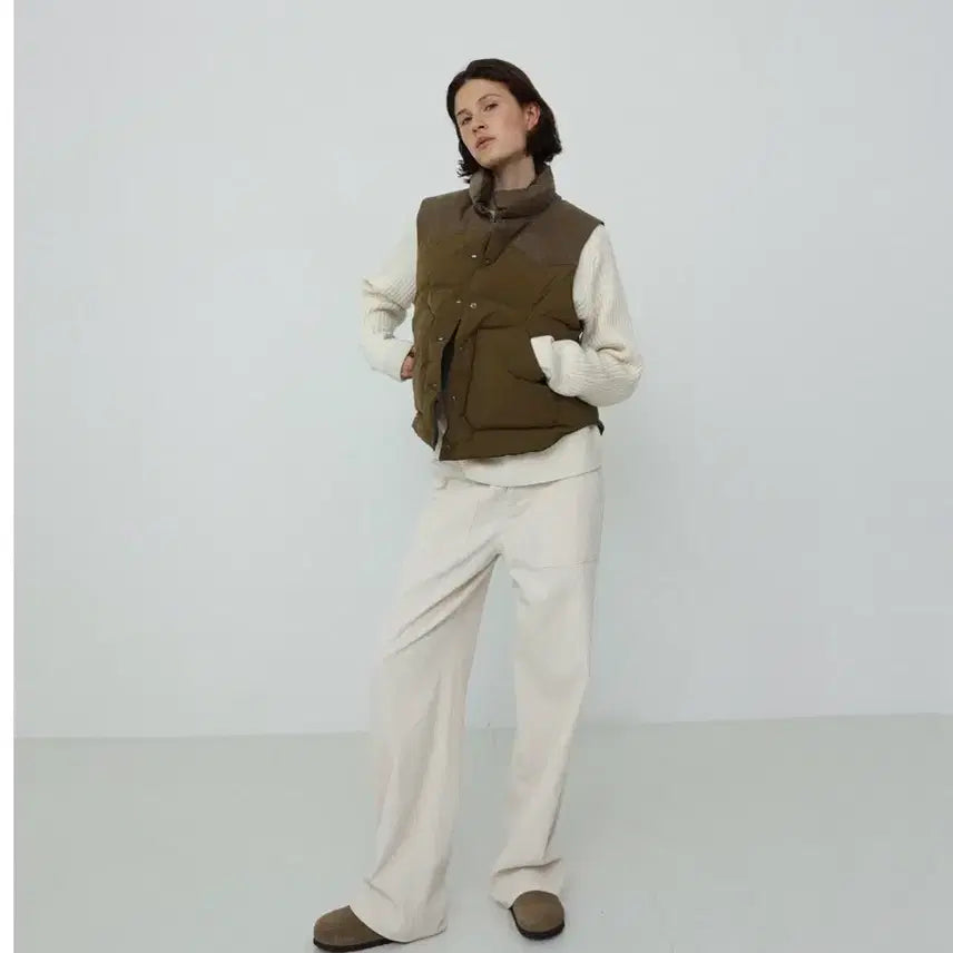 [BUNJANG] LEAU Eden Goose Down Vest Brown / 로우 구스다운 베스트 브라운 LEAU eden goosed down ve