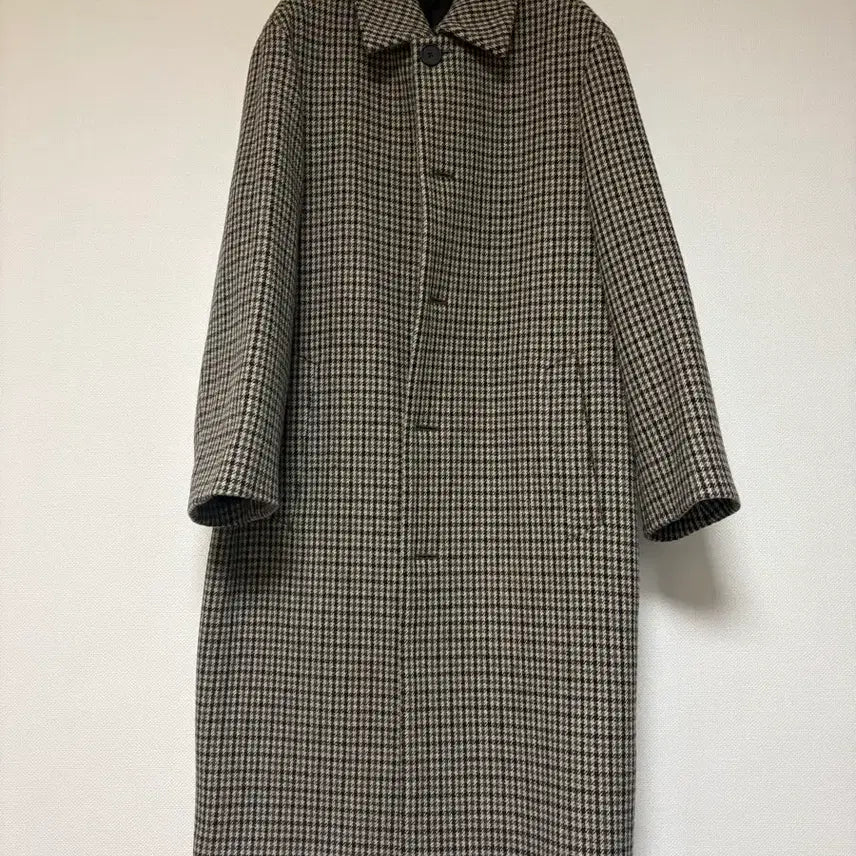 [SOLD OUT] 무신사스탠다드 체크무늬 싱글 코트 m