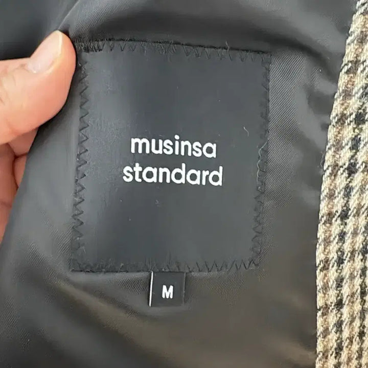 [SOLD OUT] 무신사스탠다드 체크무늬 싱글 코트 m