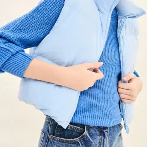 [BUNJANG] TIME Blue Knit Sweater / TIME 타임 블루 니트 스웨터