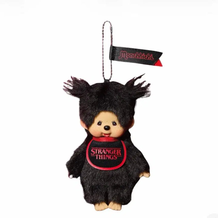 [BUNJANG] Monchhichi Stranger Things Keychain / 몬치치 x 기묘한 이야기 키 체인 블랙 레드