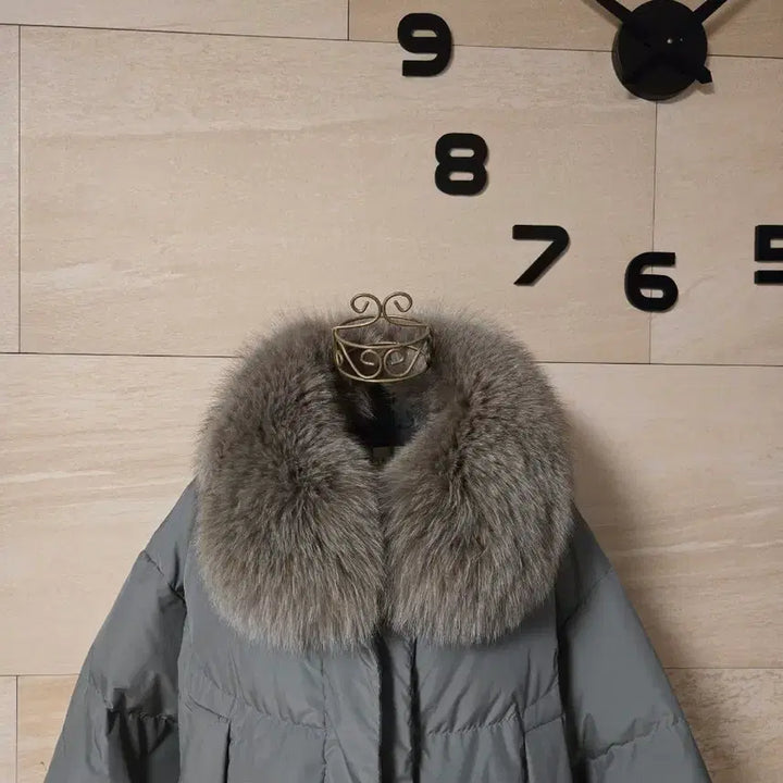 [BUNJANG] sjsj Gray Fox Fur Goose Down Padded Jacket / [55] sjsj 에스제이에스제이 폭스퍼 구스 패딩