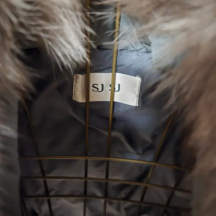 [BUNJANG] sjsj Gray Fox Fur Goose Down Padded Jacket / [55] sjsj 에스제이에스제이 폭스퍼 구스 패딩