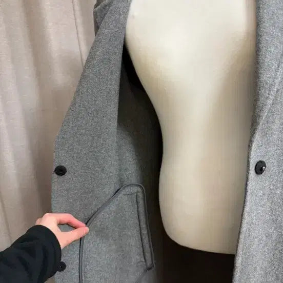 [BUNJANG] Zara Handmade Wool Grey Coat (XS) / 자라 핸드메이드 울 회색 코트 ( XS ) ~ 마른55