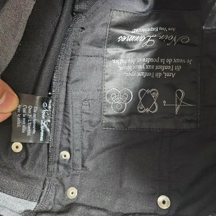 [BUNJANG] Noir Larmes Black Biker Coating Jeans Pants / 느와르 라르메스 블랙바이커 코팅진 슬랙스 팬츠 바지 팝니다