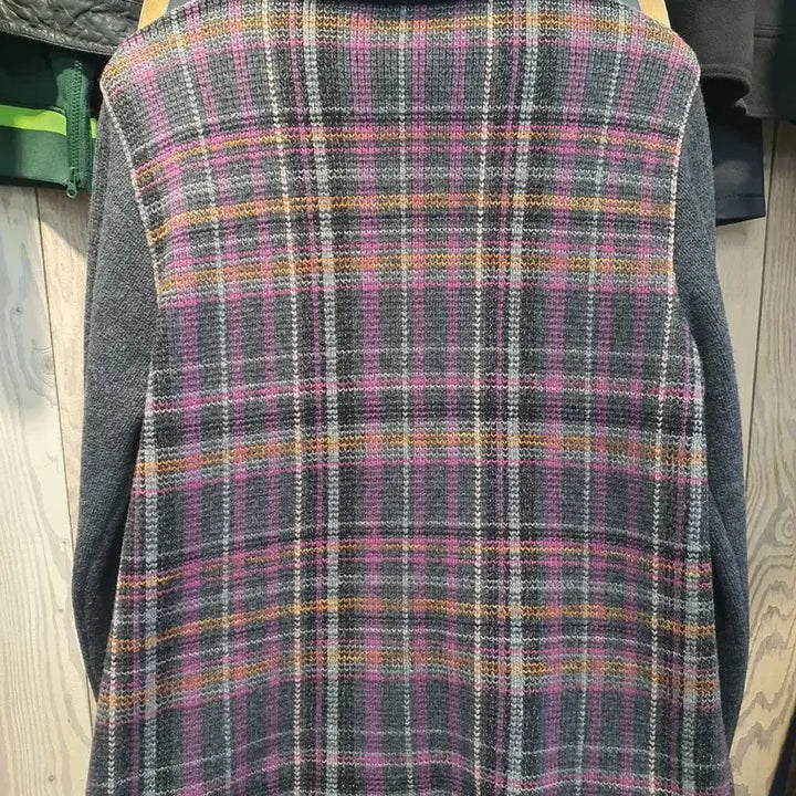 [BUNJANG] PAT Wool Blend Check Knit Zip Jacket (77-88) / PAT 정품 / 여성 울 91% 체크 니트 집업 자켓 (77~88)
