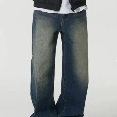 [BUNJANG] Musinsa Standard Extra Wide Denim Pants - Rusty Blue - 31 Size / 빅 브러쉬 엑스트라 와이드 데님 팬츠 [러스티 블루]