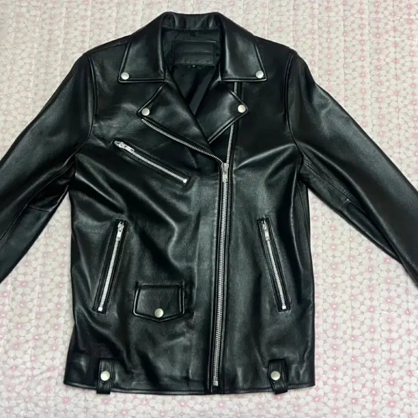 [BUNJANG] Sperone Real Cowhide Leather Rider Jacket / 스페로네 리얼 소가죽 라이더 자켓 F