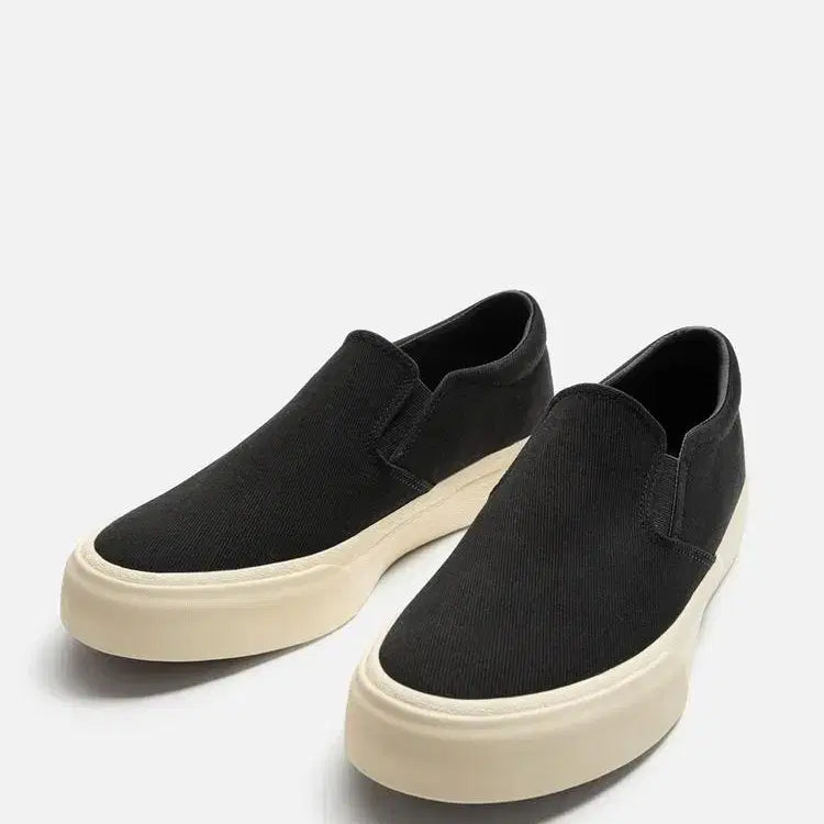 [BUNJANG] Zara Fabric Lace-less Sneakers (255) / zara 패브릭 레이스리스 스니커즈 255