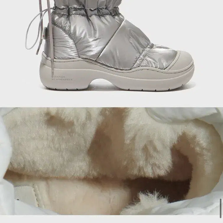 [BUNJANG] Rockfish Hayden Silver Puff Mid Boots / 락피쉬 헤이든 실버 퍼프 미들부츠