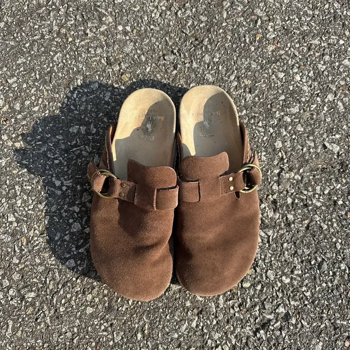 [SOLD OUT] 280 폴로 랄프로렌 스웨이드 클로그 뮬 보스턴 브라운
