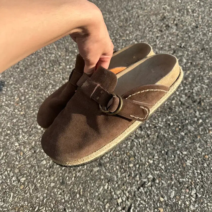 [SOLD OUT] 280 폴로 랄프로렌 스웨이드 클로그 뮬 보스턴 브라운