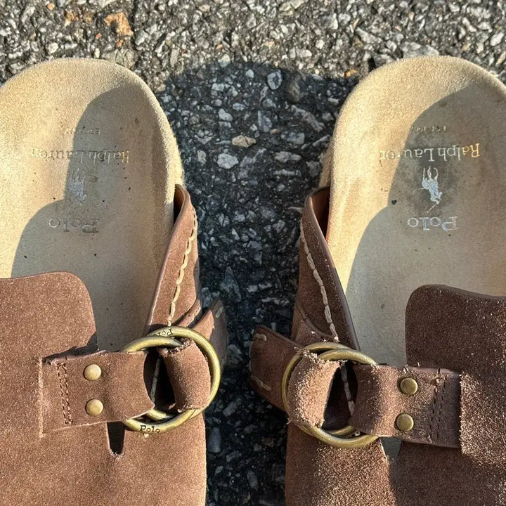 [SOLD OUT] 280 폴로 랄프로렌 스웨이드 클로그 뮬 보스턴 브라운