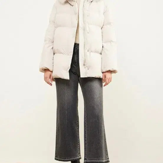 [BUNJANG] G-Cut Fox Fur Goose Down Padded Jacket / 배송비포함)지컷패딩 블랙66 고급진 사가폭스퍼