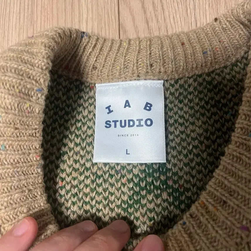 [BUNJANG] IAB Studio Sadler House Knit Pullover Basil L / 아이앱스튜디오 새들러 하우스 니트 풀오버 바질 L