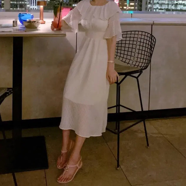 [BUNJANG] Mins Shop Off-Shoulder Ruffle Dress / (민스샵) 오프숄더 원피스