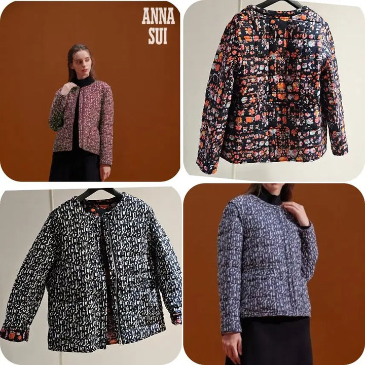 [BUNJANG] ANNA SUI Floral Quilted Reversible Padding Jacket / ANNA SUI(95)양면 플라워 퀼팅 봄패딩