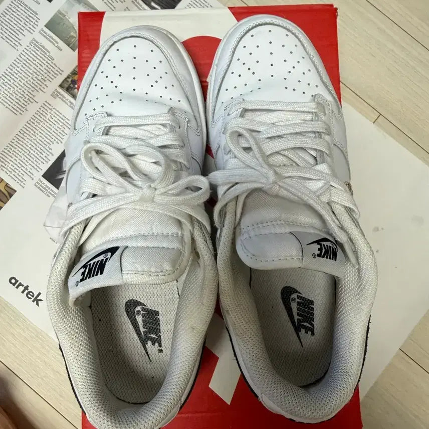 [BUNJANG] Nike Dunk Low Leopard White Sneakers / 250 나이키 덩크 로우 레오파드 화이트