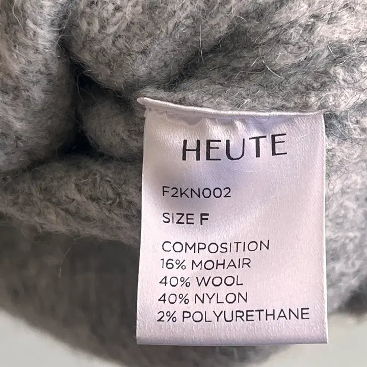 [BUNJANG] HEUTE Gray Mohair Knit Half Zip-Up / 호이테 HEUTE 모헤어 니트 하프집업 그레이