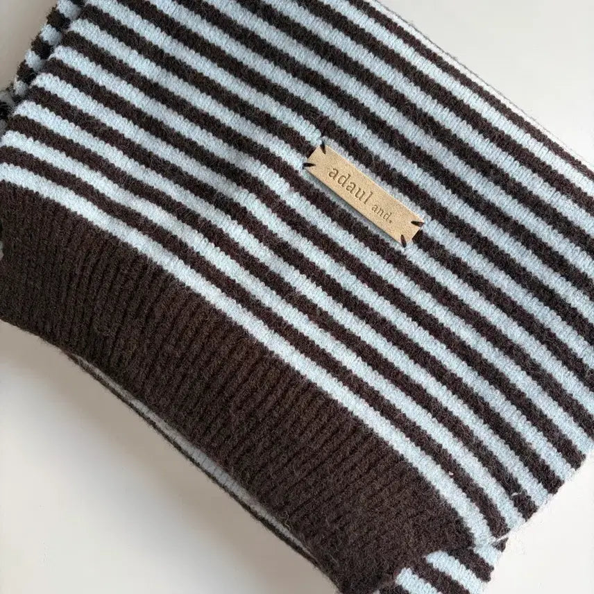 [BUNJANG] adaul and. Striped Knit Scarf / adaul and. 스트라이프 니트 머플러