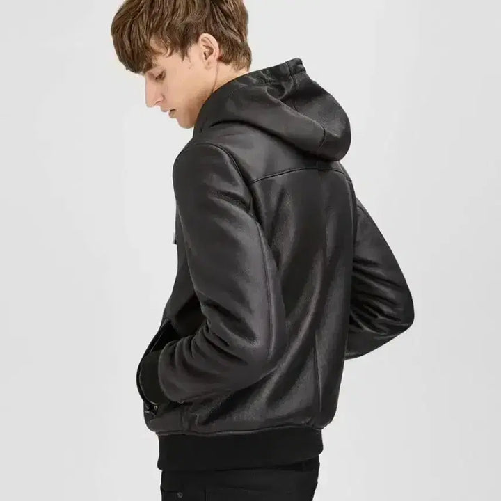 [BUNJANG] Theory Hooded Mouton Coat / 띠어리 후드무스탕