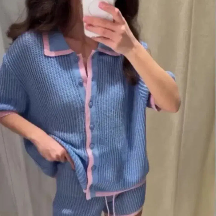 [BUNJANG] Zara Knit Button Top / Zara 니트 버튼 탑 (새상품)