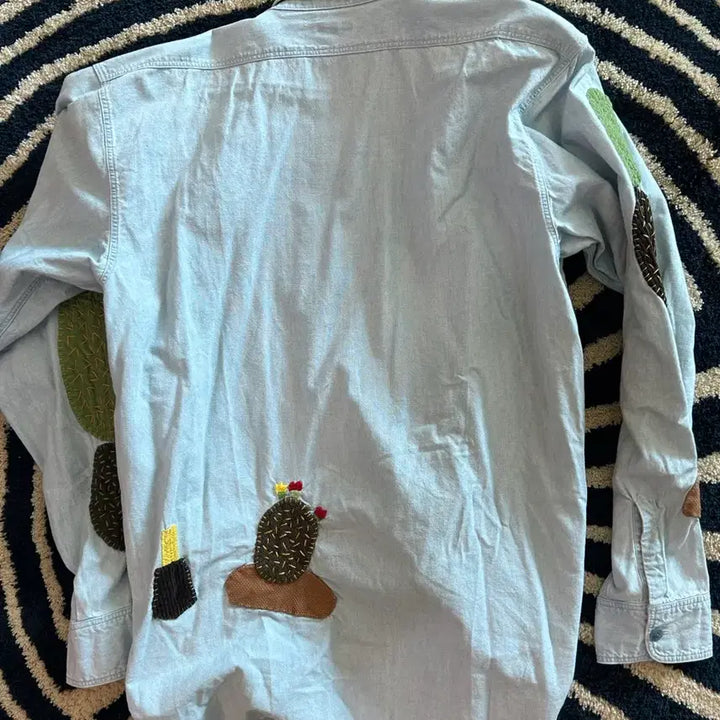 [BUNJANG] Kapital Chambray Cactus Work Shirt / Kapital 샴브레이 선인장 워크셔츠(3)